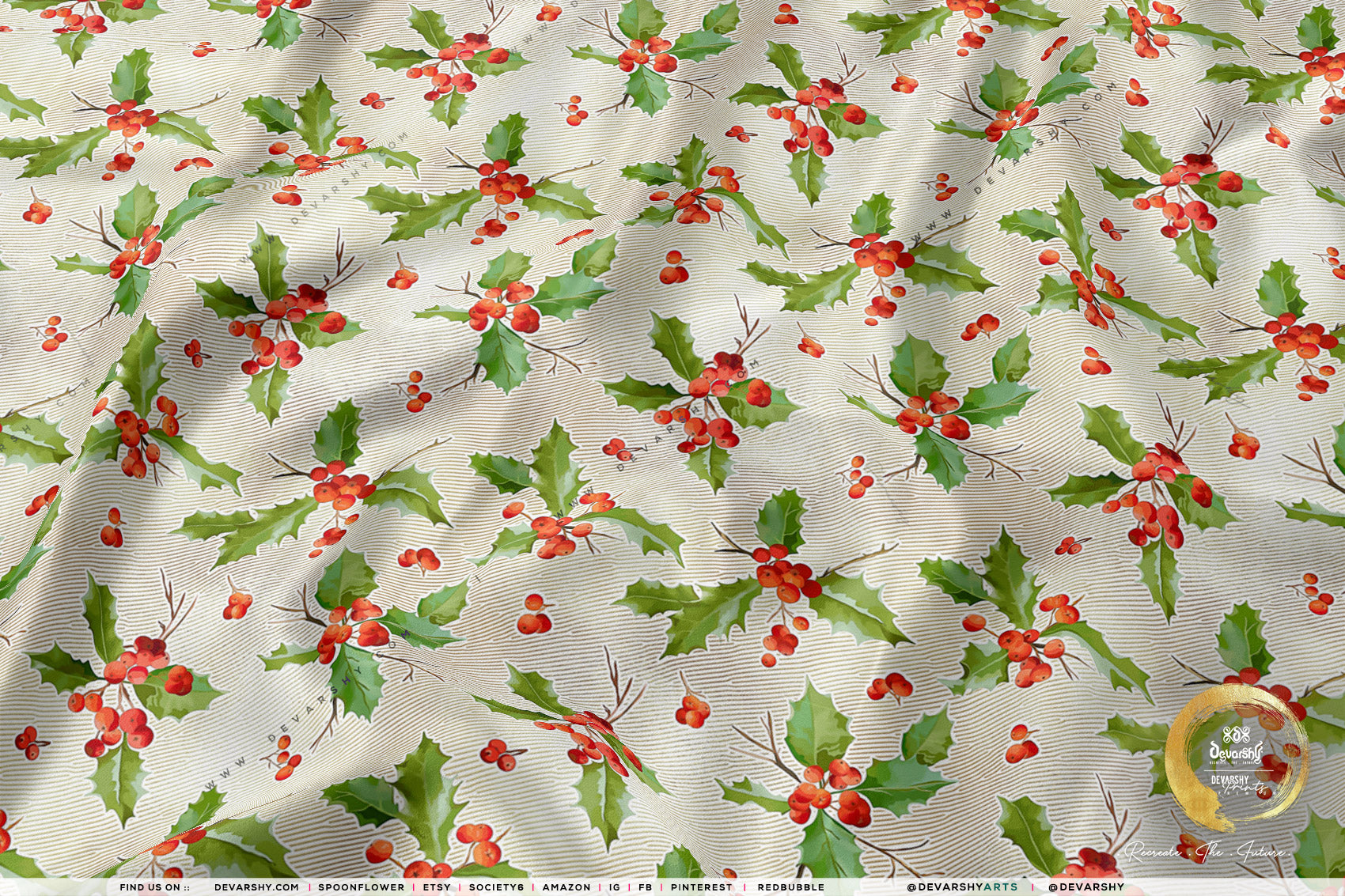 X-mas Print Apparel Fabric 3Meters+, 9 Designs | 8 Fabrics Option | Fabric By the Yard | 072B