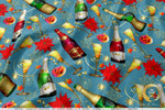 Xmas Ornaments Apparel Fabric 3Meters+, 9 Designs | 8 Fabrics Option | Fabric By the Yard | 073B