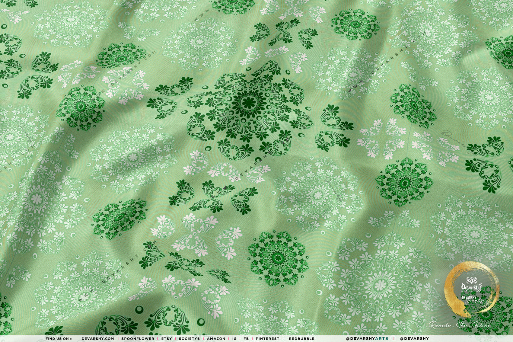 Snowflakes Print Apparel Fabric 3Meters+, 9 Designs | 8 Fabrics Option | Fabric By the Yard | 071