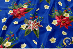 Poinsettia Floral Apparel Fabric 3Meters+, 9 Designs | 8 Fabrics Option | Fabric By the Yard | 070