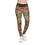 Burgundy Leggings Polynesian Art Leggings Women Sports Wear Spandex Leggings Women Red Lounge Wear | 100531