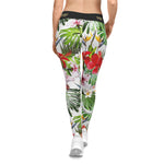 Hibiscus Florals Leggings Women Spandex Leggings Casual Wear Floral Print Leggings Best Gift Women Lounge Wear | 101017