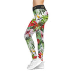 Hibiscus Florals Leggings Women Spandex Leggings Casual Wear Floral Print Leggings Best Gift Women Lounge Wear | 101017