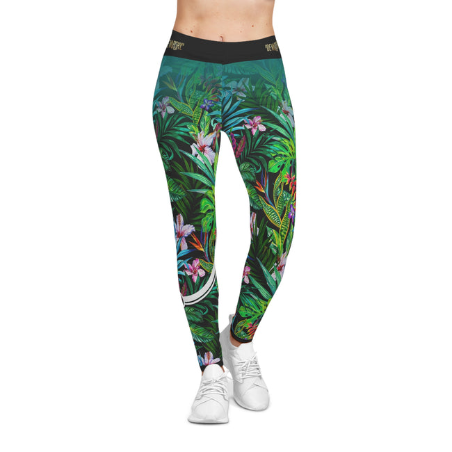 Tropical Florals Leggings Women Spandex Leggings Casual Wear Floral Print Leggings Best Gift Women Lounge Wear | 101027