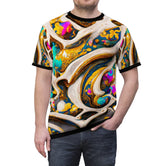 Spectrum Serenity T-Shirt Unisex Tee All over Print T-Shirt Abstract Art Tee Unisex Colorful T-Shirt | D20195