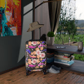 Violet Koi Fish Suitcase Carry-on Suitcase Fish & Floral Travel Luggage Hard Shell Suitcase in 3 Sizes | D20018
