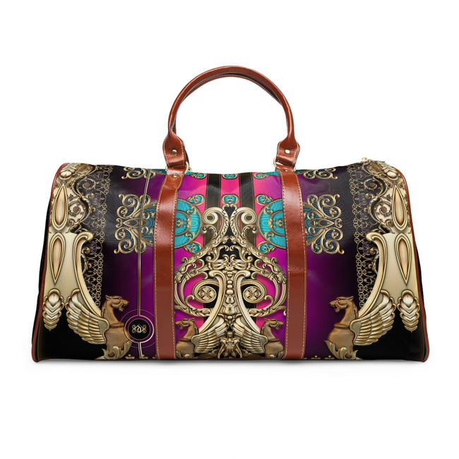Shop our Striking Baroque Faux Leather Bag Decorative Travel Bag Colorful Duffle Bag PU Leather Luggage | 100368