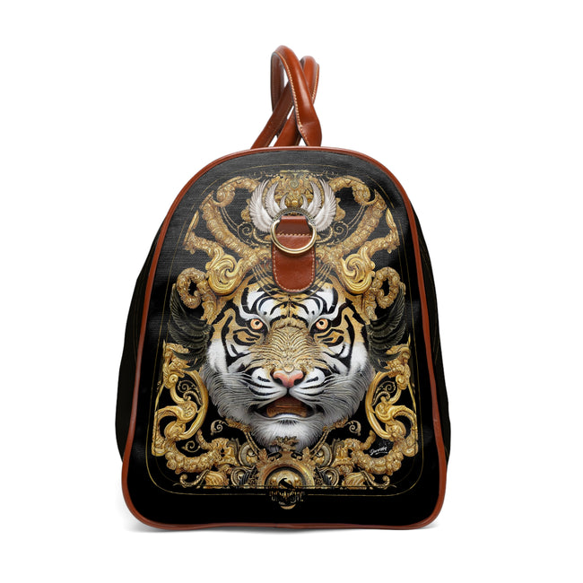 Unleash Your Wild Side with Baroque Tiger Faux Leather Bag Tiger Print Travel Luggage PU Leather Travel Bag | D20122