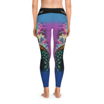 Peacock Print Leggings Women Spandex Leggings Casual Wear Leggings Women Peacock Florals Leggings Lounge Wear | 10408