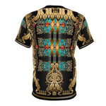 Gold Matador T-Shirt Unisex All Over Print Tee Turquoise Baroque Unisex T-Shirt | 100368