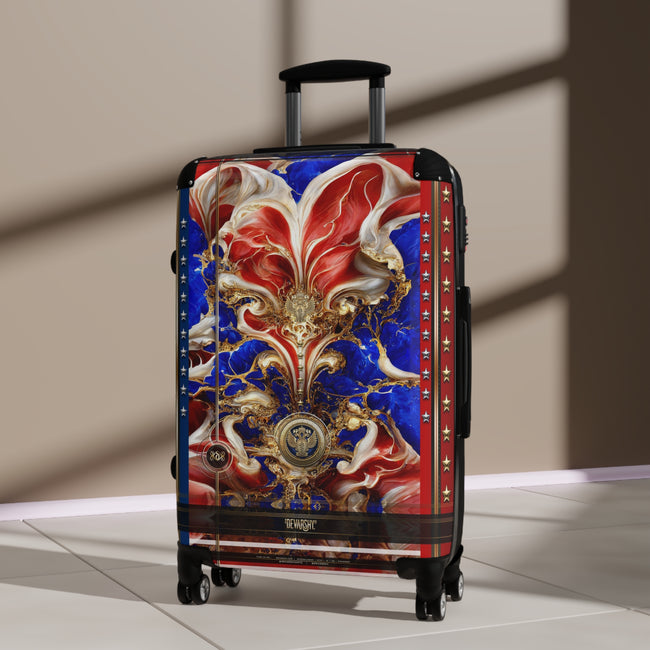 US Veteran Suitcase Carry-on Suitcase Red and Blue Luggage Hard Shell Suitcase in 3 Sizes | D20155