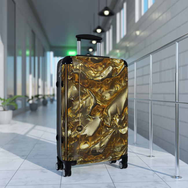 Gold Effect Suitcase Grunge Gold Travel Luggage Luxury Carry-on Suitcase Premium Hard Shell Suitcase | X3337