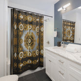 Majestic Baroque Shower Curtain Decorative Golden Curtain Bathroom Curtain | D20193