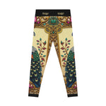 Decorative Peacock Leggings Women Casual Wear Peacock Print Leggings Women Lounge Wear Spandex Leggings | X3504