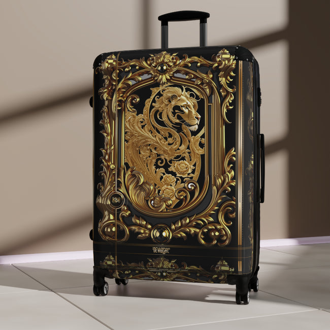 Ornate Lion Suitcase Golden Baroque Travel Luggage Carry-on Suitcase Luxury Hard Shell Suitcase Travel Suitcase | X3481