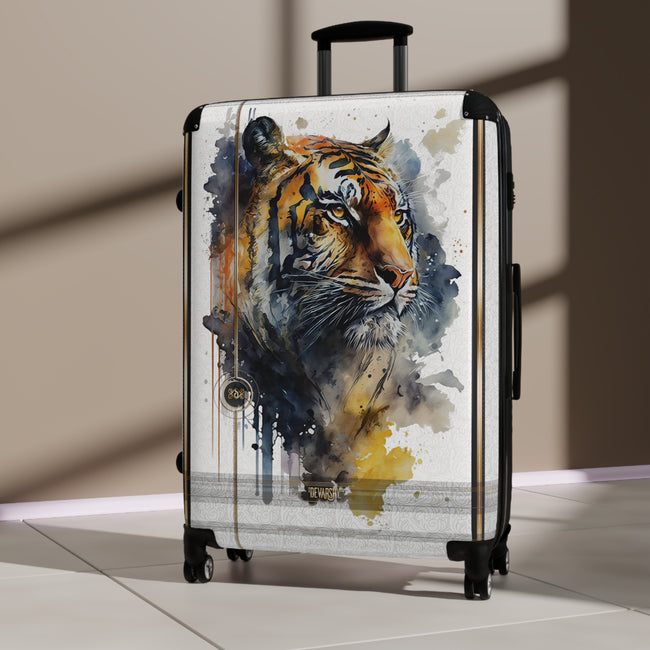Watercolor Tiger Suitcase Carry-on Suitcase Painted Tiger Luggage Hard Shell Suitcase in 3 Sizes | X3348B