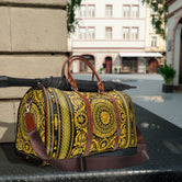 Available Now Baroque Faux Leather Bag Opulent Elegance Travel Luggage Leather Duffle Bag | D20033