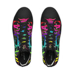 Awesome Graffiti Shoes, Unisex High Top Sneakers, Printed Canvas Shoes, Cool Colorful Shoes, Unisex Sneakers, Rainbow Colors Shoes