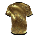 Burst of Gold T-Shirt Unisex Tee Golden T-Shirt All Over Print Tee Unisex Gold Print Tee | X3345