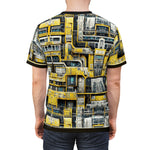 Retro Steampunk T-Shirt Unisex Geometric Print Tee Art Deco Unisex T-Shirt | D20126