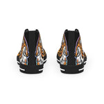 Baroque Tiger Shoes, Trendy High Top Sneakers, Unisex Canvas Shoes, Animal Print  Sneakers, Tiger Print Shoes, Hi Tops Canvas Shoes, Tiger Sneakers