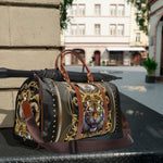 Baroque Tiger Bag, PU leather Bag, Tiger Print Bag, Waterproof Travel Bag, Gym Duffle Bag, Tiger Print Luggage, Travelers Best Gift | D20122