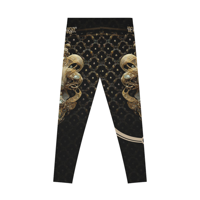 Black Leggings Baroque Angel Leggings Casual Wear Women Leggings Lounge Wear Spandex Leggings Women Bottom Wear | D20113