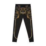 Black Baroque Leggings Women Golden Decorative Leggings Spandex Casual Leggings Best Gift Women Lounge Wear | 104922