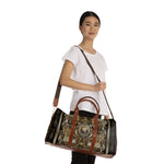 Travel in Confidence with Timeless Baroque Faux Leather Bag Gold Chains Travel Bag PU Leather Luggage | D20119