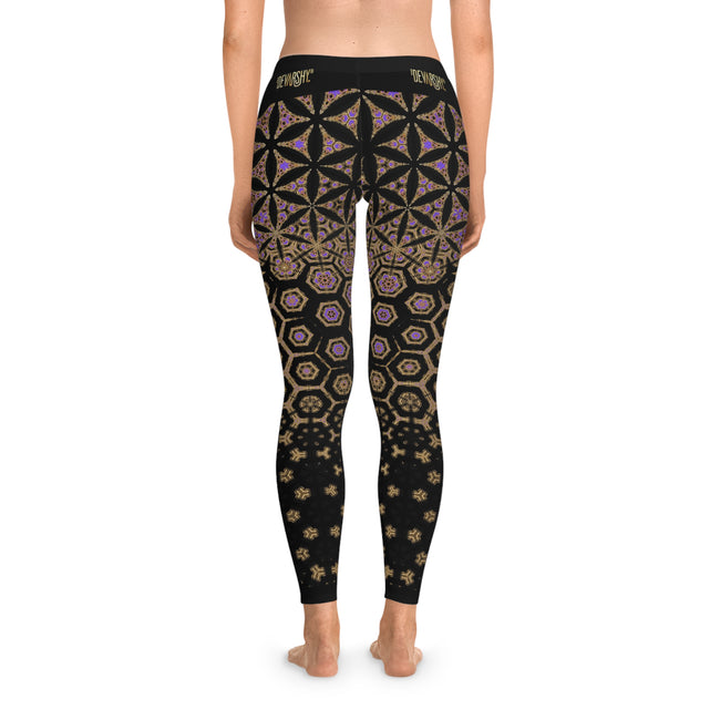 Purple Hexagon Leggings Women Geometric Print Leggings Sports Wear Spandex Leggings Women Lounge Wear | D20053