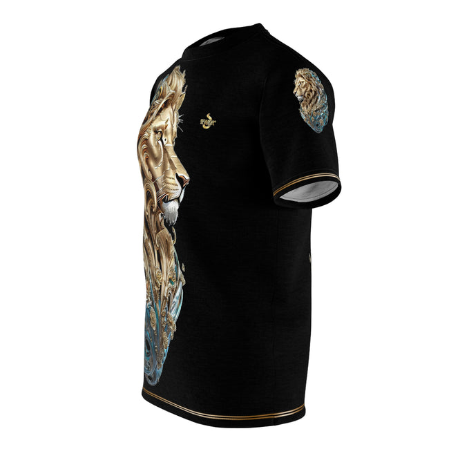 Leo Royale T-Shirt Unisex All Over Print Tee Baroque Lion Unisex T-Shirt Asymmetrical Lion Tee | X9987B