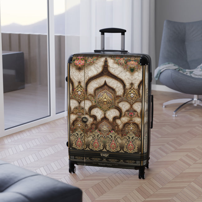 Sultans Embrace Suitcase Carry-on Suitcase Arabic Design Luggage Luxury Hard Shell Suitcase in 3 Sizes | D20199B