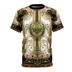 Decorative Floral T-Shirt Unisex Tee All over Print T-Shirt Floral Print T-Shirt Unisex T-Shirt Baroque Floral Tee | D20207B