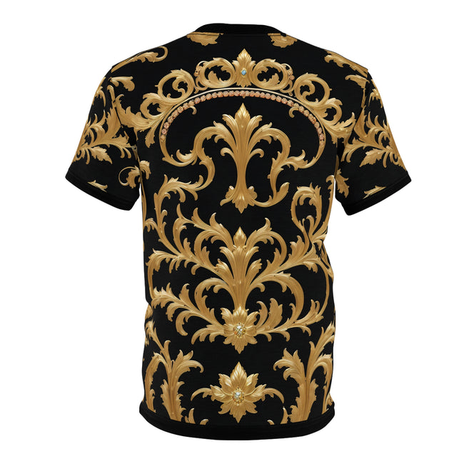 Baroque Gold T-Shirt Unisex All Over Print Tee Gold and Black Unisex T-Shirt | 00019