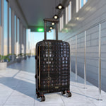 Crocodile Skin Suitcase 3 Size Carry-on Suitcase Reptile Skin Luggage Hard Shell Suitcase Black Travel Luggage | 11224