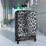 Snow Leopard Print Suitcase 3 Sizes Carry-on Suitcase Leopard Print Luggage Animal Print Suitcase Hard Shell | D20166