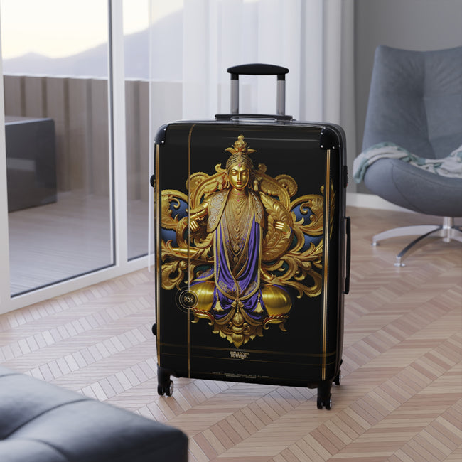 Golden Statue Suitcase Spiritual Buddha Luggage Carry-on Suitcase Premium Hard Shell Suitcase | X3427