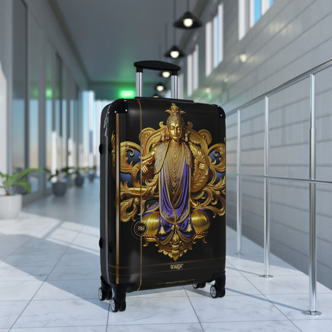 Golden Statue Suitcase Spiritual Buddha Luggage Carry-on Suitcase Premium Hard Shell Suitcase | X3427