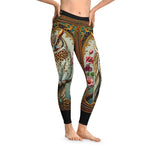 Big Owl Leggings Women Stretchy Pants Animal Print Yoga Tights Women Active wear Best Gift for Bird Lover Nature Inspired Clothing | X3494