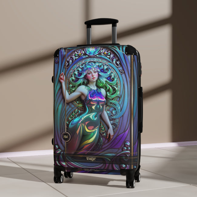 Feminine Art Suitcase Art Nouveau Travel Luggage Premium Hard Shell Suitcase Classical Art Print Carry on Suitcase | D20179