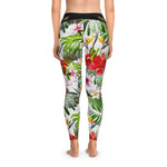 Hibiscus Florals Leggings Women Spandex Leggings Casual Wear Floral Print Leggings Best Gift Women Lounge Wear | 101017