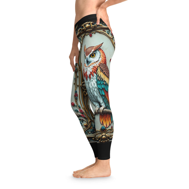 Colorful Owl Leggings Women Casual Wear Spandex Leggings Owl Printed Leggings Women Lounge Wear | X3492