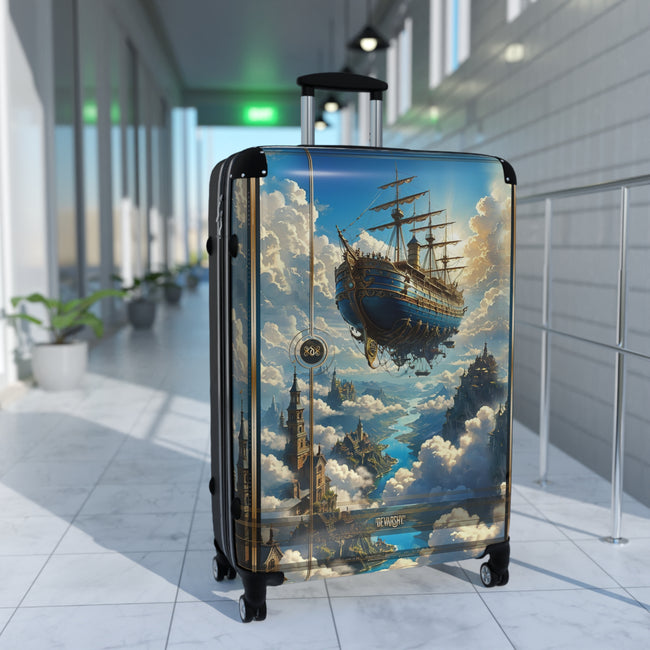 Fantasy Ship Suitcase Fairy Clouds Travel Luggage Carry-on Suitcase Premium Hard Shell Suitcase |  D20233