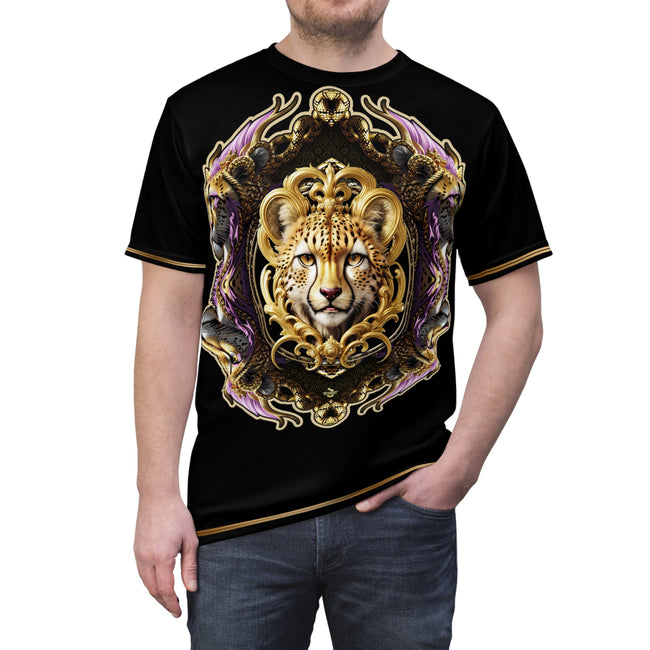 Prince Cheetah T-Shirt Unisex All Over Print Tee Baroque Cheetah Unisex T-Shirt
