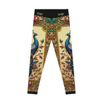 Decorative Peacock Leggings Women Casual Wear Peacock Print Leggings Women Lounge Wear Spandex Leggings | X3504