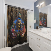 Skull Sailor Shower Curtain Pirate Captain Curtain Bathroom Curtain | D20198