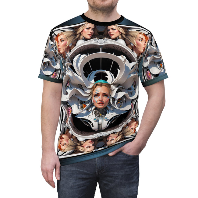 Futuristic Art Unisex T-Shirt All over Print Tee Cosmic Goddesses Unisex T-Shirt | D20203