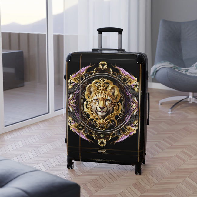 Prince Cheetah Suitcase Baroque Animal Print Luggage Carry-on Suitcase Premium Hard Shell Suitcase | 2239