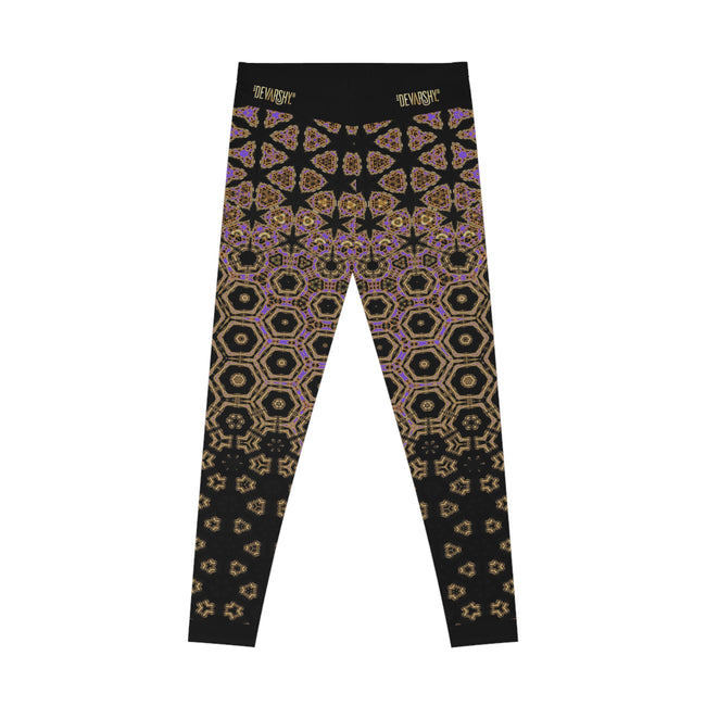 Purple Hexagon Leggings Women Geometric Print Leggings Sports Wear Spandex Leggings Women Lounge Wear | D20053