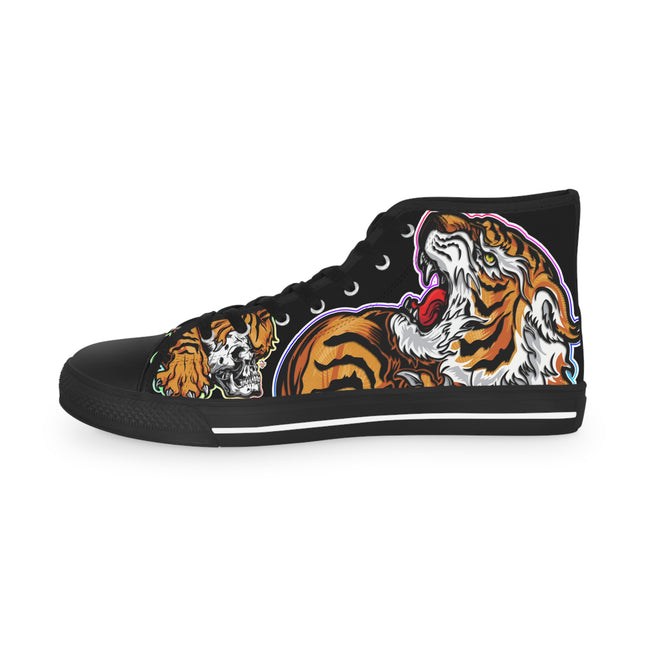 Baroque Tiger Shoes, Trendy High Top Sneakers, Unisex Canvas Shoes, Animal Print  Sneakers, Tiger Print Shoes, Hi Tops Canvas Shoes, Tiger Sneakers